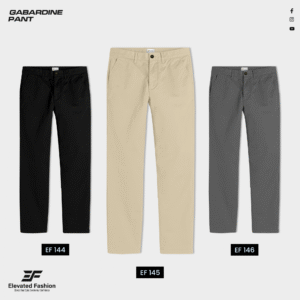 Premium  Gabardine Pant- Combo of 3 - (Black, Beige & Gray) - EF-144/145/146
