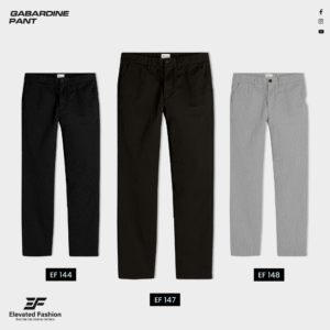 Premium  Gabardine Pant- Combo of 3 - (Black, Coffee & Deep Ash) - EF-144/147/148