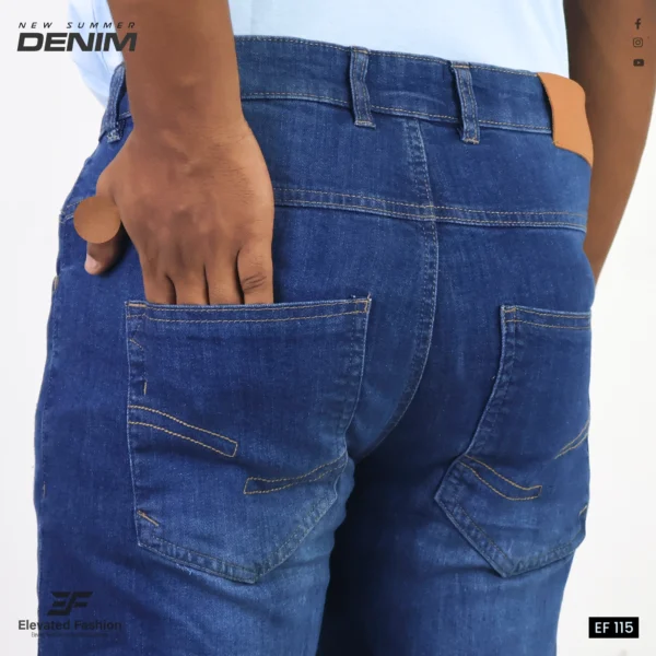 Premium Denim Jeans Pant - (Deep Blue) - EF-115 - Image 2