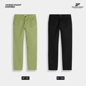 Elevated Fashion Gabardine Pant- Combo of 2 - (Light Olive & Black) - EF121/122