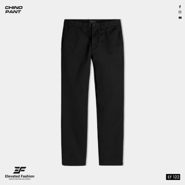 Elevated Fashion Gabardine Pant - (Black) - EF122 - Image 2