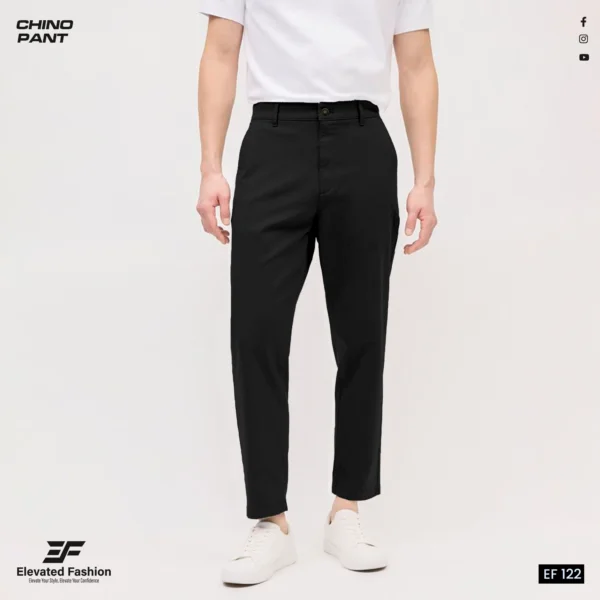 Elevated Fashion Gabardine Pant- Combo of 2 - (Black & Cream) - EF122/123 - Image 3