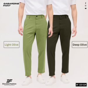 Premium  Gabardine Pant- Combo of 2 - (Light Olive & Gray) - EF-121/124