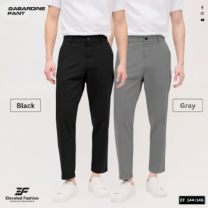 Premium  Gabardine Pant- Combo of 2 - (Black & Gray) - EF-144/146