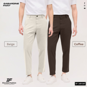 Premium  Gabardine Pant- Combo of 2 - (Beige & Coffee) - EF-145/147