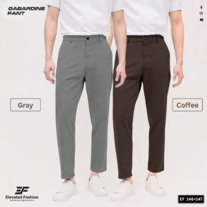Premium  Gabardine Pant- Combo of 2 - (Gray & Coffee) - EF-146/147