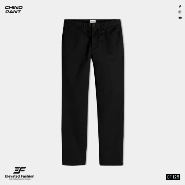 Premium  Gabardine Pant - (Black) - EF-125 - Image 3