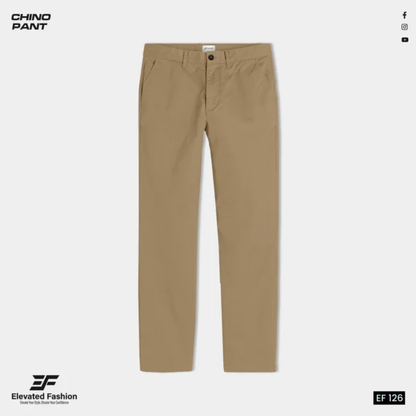 Premium  Gabardine Pant - (Dark Beige) - EF-126 - Image 3