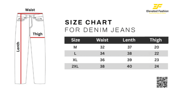 Premium Denim Jeans Pant - (Deep Blue) - EF-115 - Image 4