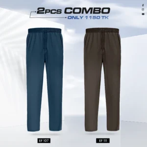 Premium Cotton Trouser- Combo of 2- (Navy Blue & Coffee) - EF107/111