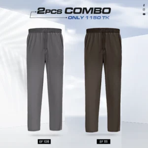 Premium Cotton Trouser- Combo of 2- (Dark Gray & Coffee) - EF108/111