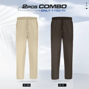 Premium Cotton Trouser- Combo of 2- (Cream & Coffee) - EF109/111