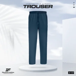 Premium Cotton Trouser- (Navy Blue) - EF107