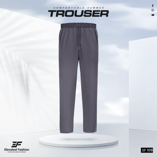 Premium Cotton Trouser- (Dark Gray) - EF108