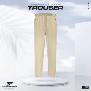 Premium Cotton Trouser- (Cream) - EF109