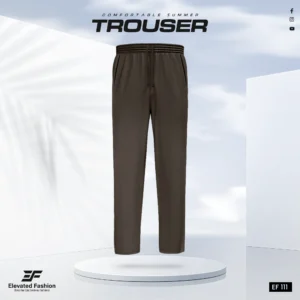 Premium Cotton Trouser- (Dark Beige) - EF111