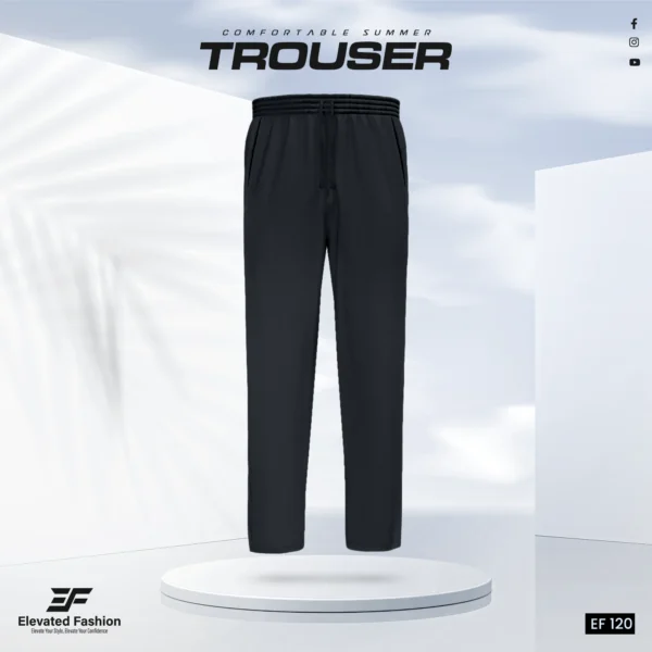 Premium Cotton Trouser- (Black) - EF120