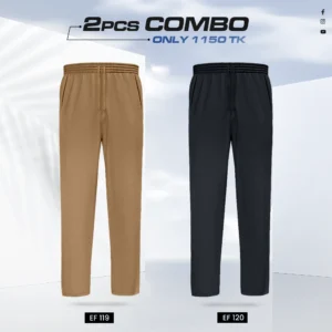 Premium Cotton Trouser- Combo of 2 - (Brown & Black) - EF119/120