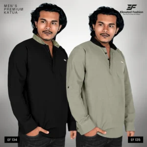 Premium Quality Katua - Combo of 2 - (Black & Deep Olive) - EF-134/135