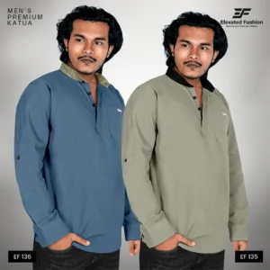 Premium Quality Katua - Combo of 2 - (Navy Blue & Deep Olive) - EF-135/136