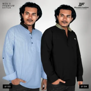 Premium Quality Katua - Combo of 2 - (White Stripe & Black) - EF-133/134
