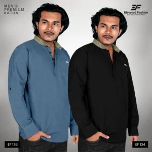 Premium Quality Katua - Combo of 2 - (Navy Blue & Black) - EF-134/136