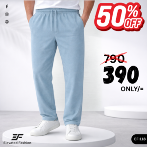Premium Cotton Trouser- (Sky Blue) - EF118