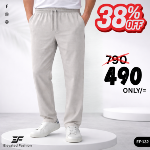 Premium Cotton Trouser- (Ash) - EF-132
