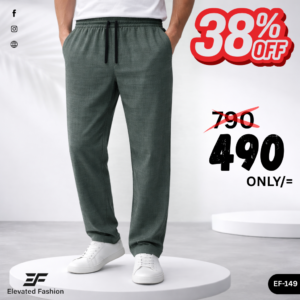 Premium Cotton Trouser- (Deep Olive) - EF-149