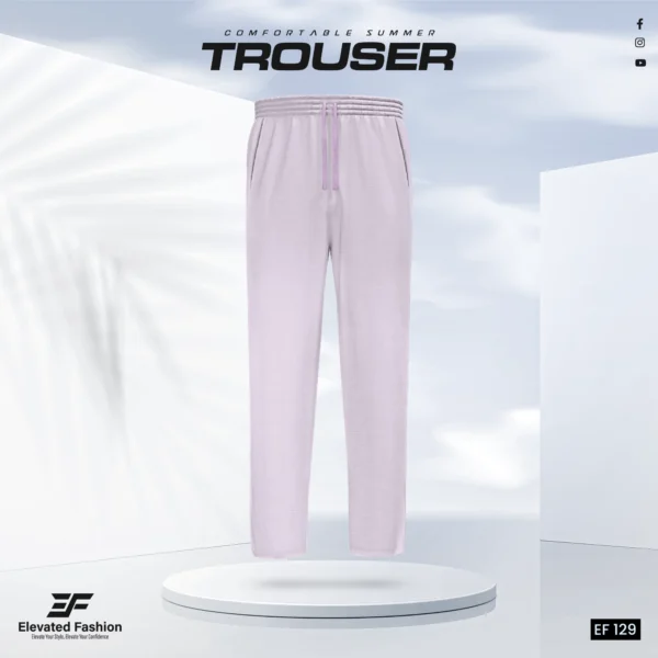 Premium Cotton Trouser- (Light Purple) - EF-129