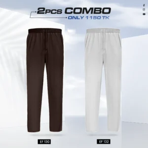 Double Cotton Trouser Combo- (Coffee & Ash) - EF-130/132