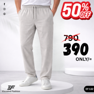 Premium Remi Cotton Trouser- (Ash) - EF-132