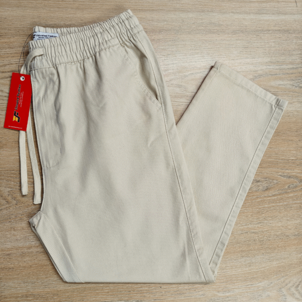 Double Cotton Trouser Combo- (Beige & Navy Blue) - EF139/141 - Image 2