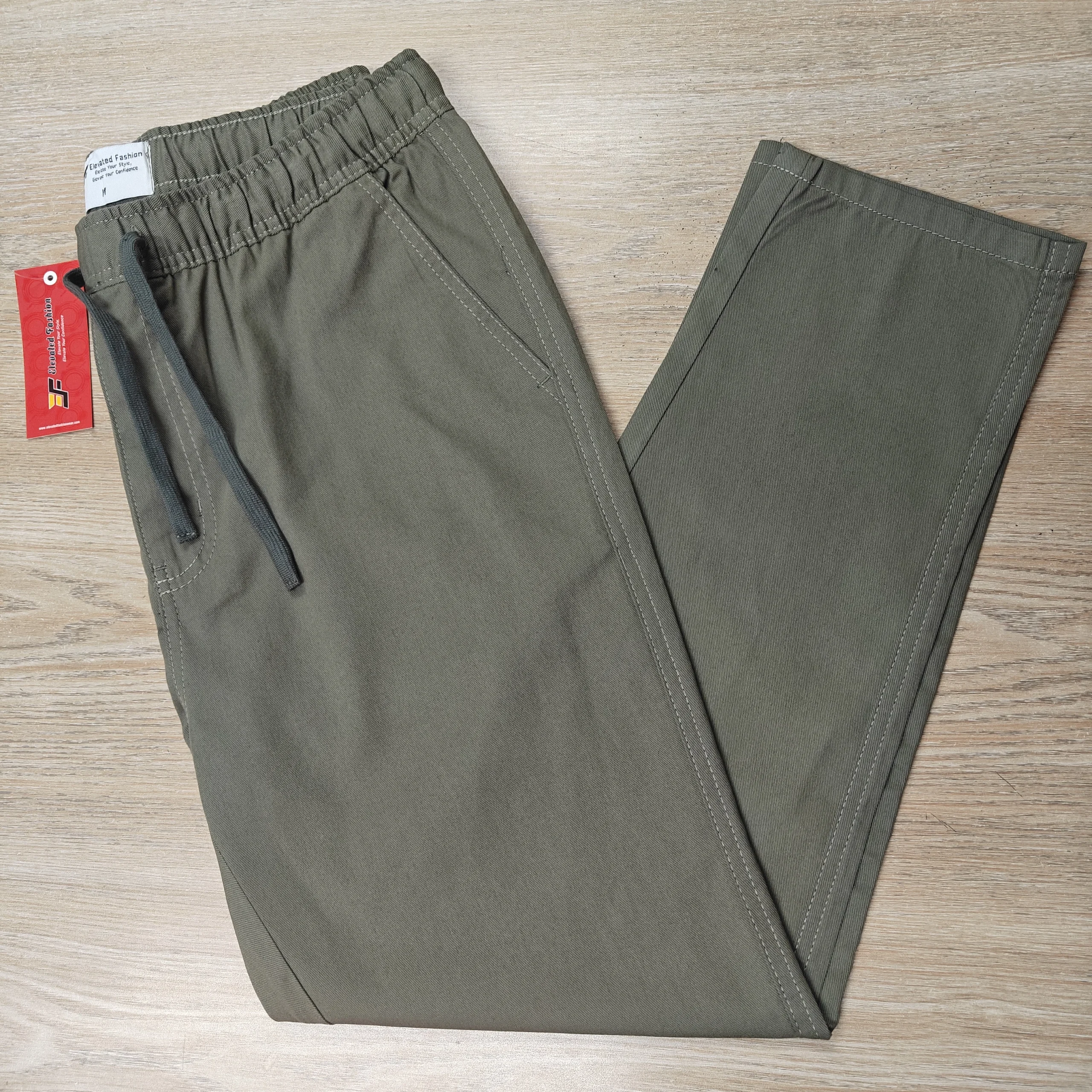Premium Cotton Trouser- (Olive Green) - EF167 - Image 2