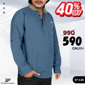 Premium Quality Katua - (Navy Blue) - EF-136