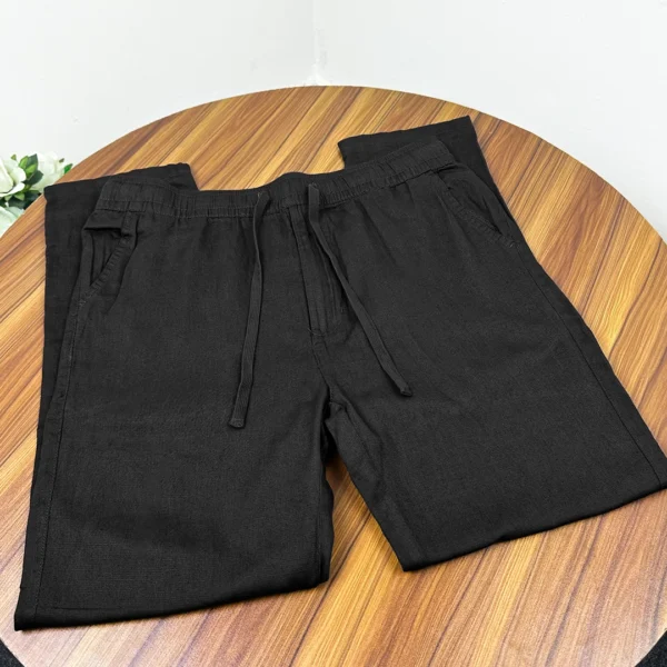 Double Cotton Trouser Combo- (Black & Cream) - EF-127/131 - Image 2