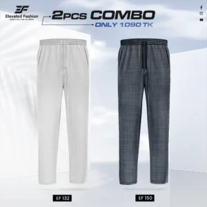 Double Cotton Trouser Combo- (Light Ash & Deep Ash) - EF-132/150