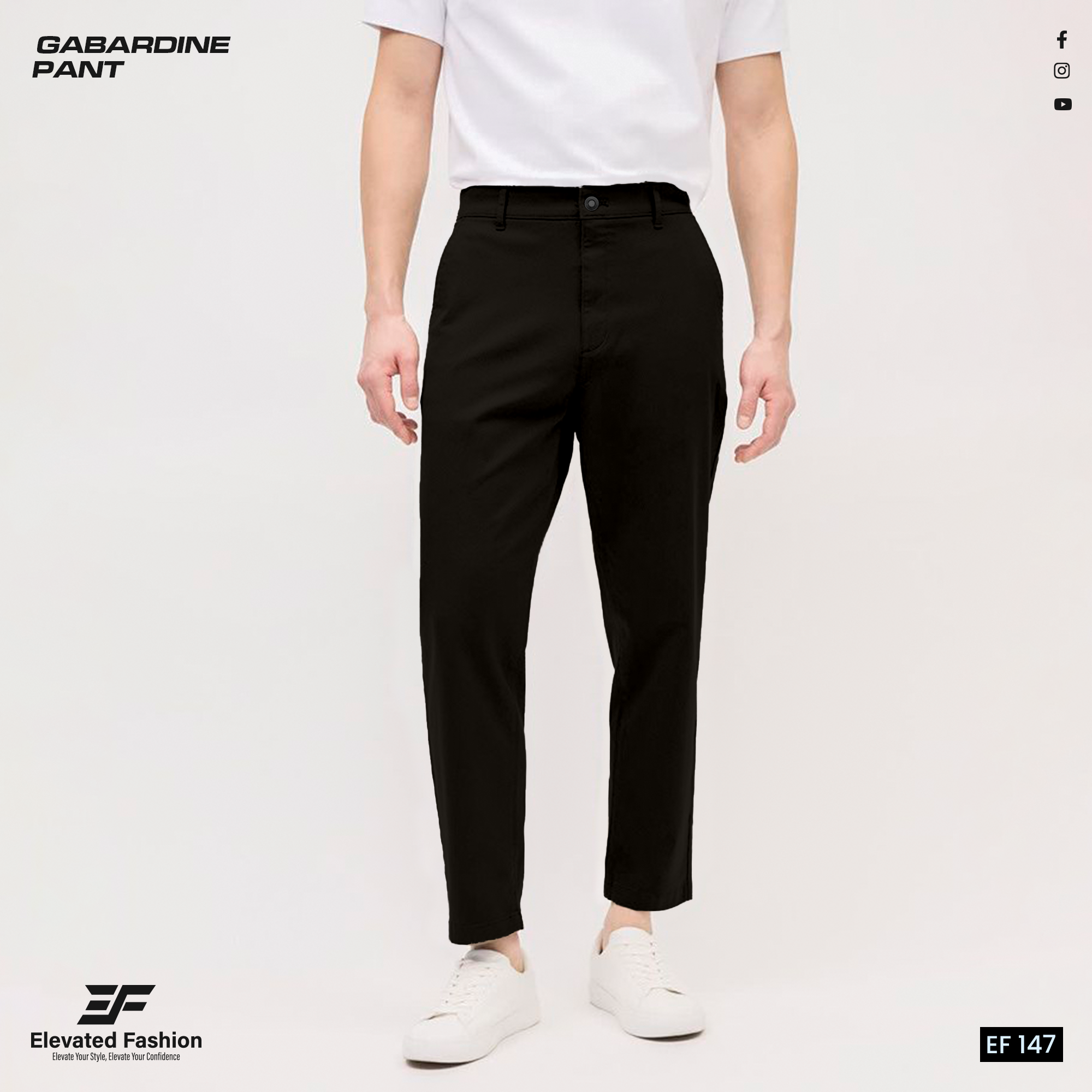 Elevated Fashion Gabardine Pant - (Coffee) - EF-147