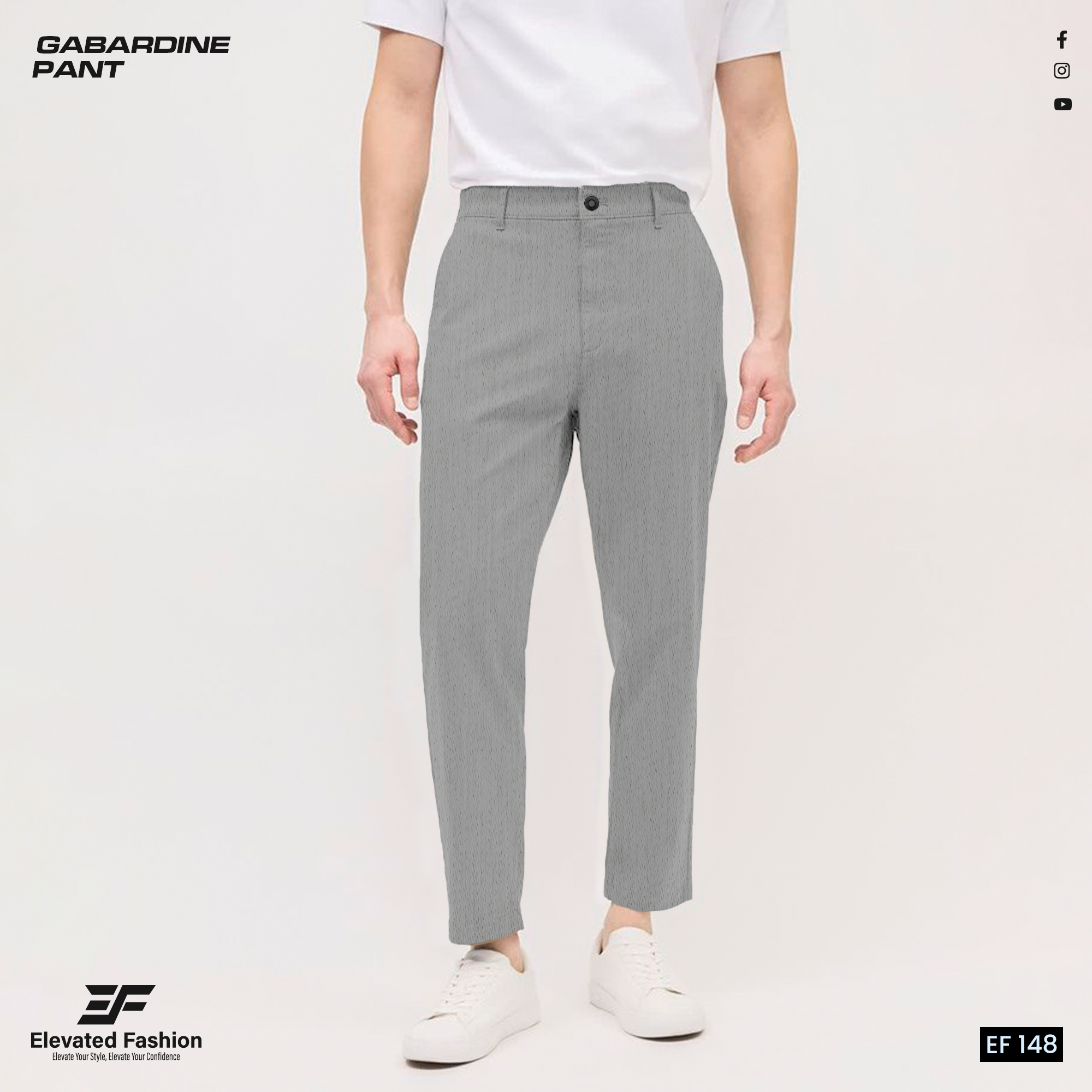 Elevated Fashion Gabardine Pant - (Deep Ash) - EF-148