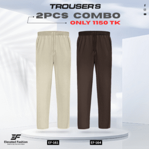 Premium Cotton Trouser- Combo of 2 - (Beige & Coffee) - EF161/164