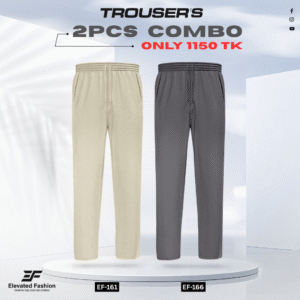 Premium Cotton Trouser- Combo of 2 - (Beige & Coffee) - EF161/164