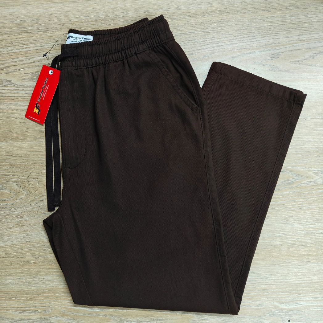 Premium Cotton Trouser- Combo of 2 - (Beige & Coffee) - EF161/164 - Image 3
