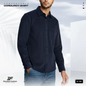 Premium Cord Shirt - (Navy Blue) - EF183