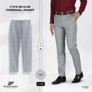 Premium Formal Pant - (Ash) - EF180