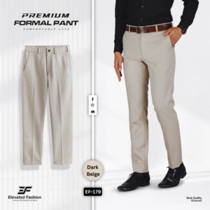 Premium Formal Pant - (Dark Beige) - EF179