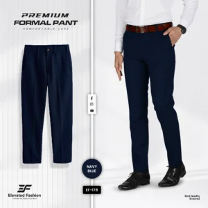 Premium Formal Pant - (Navy Blue) - EF178