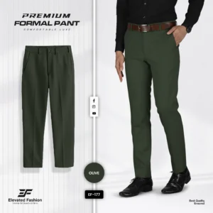 Premium Formal Pant - (Olive) - EF177