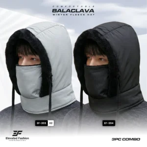 Combo of Balaclava Winter Hat - 3 Pcs - (Ash, Ash & Black) - EF-203/203/204