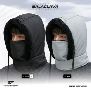 Combo of Balaclava Winter Hat - 3 Pcs - (Ash, Black & Black) - EF-203/204/204