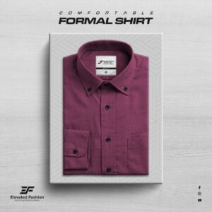 Premium Full Sleeve Formal Shirt - (Maroon) - FSF-05
